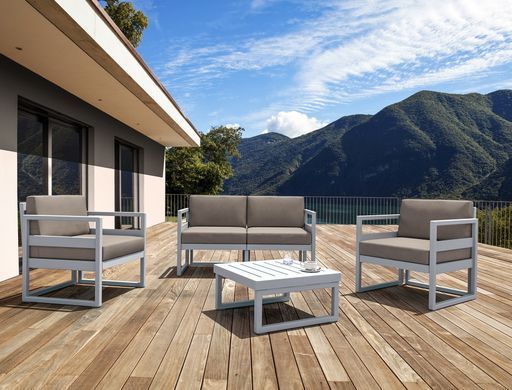 Комплект меблів для тераси Siesta Onto Mykonos Lounge Set Taupe Бежевий