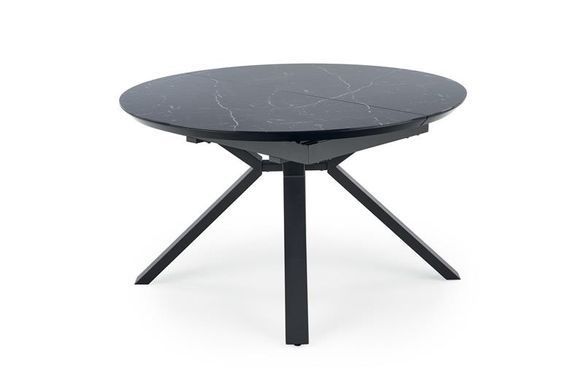 Стіл розкладний VERTIGO Halmar 130/180x130 Чорний / Мармур фотографія