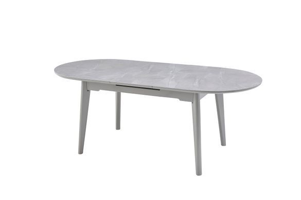 Керамический стол TM-126 VETRO 160(200)x90 калакатта мрамор + серый фотография