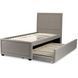 Кровать односпальная бархатная MEBEL ELITE ELIF Velvet 90x200 см с дополнительным спальным местом Серый фотография