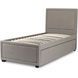 Кровать односпальная бархатная MEBEL ELITE ELIF Velvet 90x200 см с дополнительным спальным местом Серый