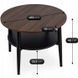 Журнальний столик MEBEL ELITE PAULO 60x60 Горіх/чорний