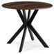 Стіл MEBEL ELITE LAUREN 80X80 Дуб рустик/ чорний