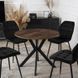 Стол MEBEL ELITE LAUREN 80X80 Дуб рустик/ черный фотография