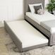 Кровать односпальная бархатная MEBEL ELITE ELIF Velvet 90x200 см с дополнительным спальным местом Серый