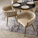 Стул бархатный MEBEL ELITE CAPRI Velvet Кремовый / Золотой