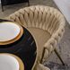 Стул бархатный MEBEL ELITE CAPRI Velvet Кремовый / Золотой