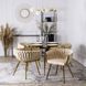 Стул бархатный MEBEL ELITE CAPRI Velvet Кремовый / Золотой