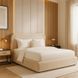 Ліжко двоспальне MEBEL ELITE HAGA Velvet 160x200 см Кремовий