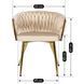 Стул бархатный MEBEL ELITE CAPRI Velvet Кремовый / Золотой
