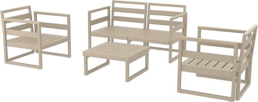 Комплект меблів для тераси Siesta Onto Mykonos Lounge Set Taupe Бежевий