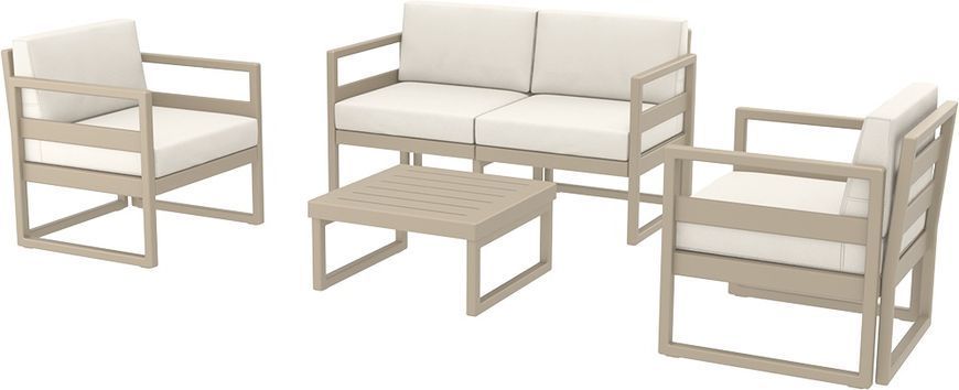 Комплект меблів для тераси Siesta Onto Mykonos Lounge Set Taupe Бежевий
