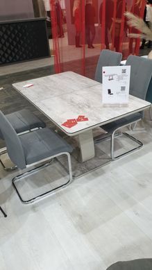 Стол раскладной TML-522 VETRO 140(180)x80 Макиато / Мраморный эффект фотография