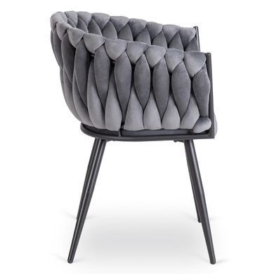 Стул бархатный MEBEL ELITE ELENA Velvet Серый фотография