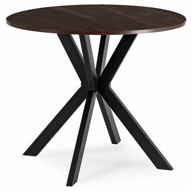 Стол MEBEL ELITE LAUREN 80X80 Орех/черный фотография