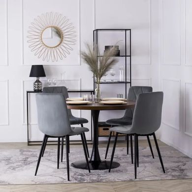 Стілець оксамитовий MEBEL ELITE ROBIN Velvet Сірий фотографія