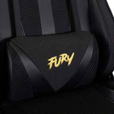 Стул офисный поворотный MEBEL ELITE FURY Черный/Желтый фотография