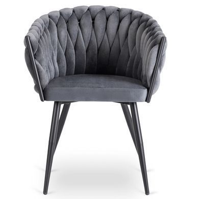 Стул бархатный MEBEL ELITE ELENA Velvet Серый фотография