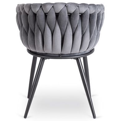 Стул бархатный MEBEL ELITE ELENA Velvet Серый фотография