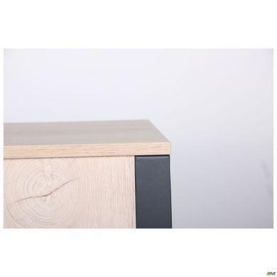 Компьютерный стол Pluto AMF 120х60 Дуб Эндгрейн/Черный графит фотография