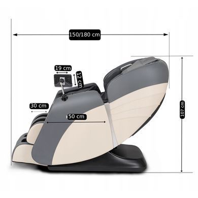 Масажне крісло MEBEL ELITE SX ULTRA PRO екошкіра Сірий фотографія