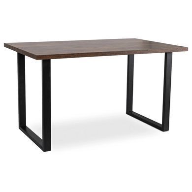 Комплект стол MEBEL ELITE GLOS 135х80 см Дуб Рустик / Черный +4 стула ORBI Черный/орех фотография