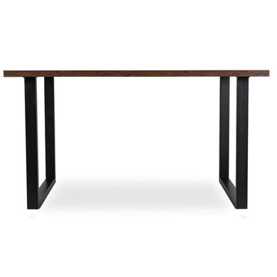 Комплект стол MEBEL ELITE GLOS 135х80 см Дуб Рустик / Черный +4 стула ORBI Черный/орех фотография