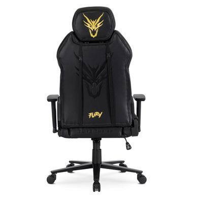 Стул офисный поворотный MEBEL ELITE FURY Черный/Желтый фотография