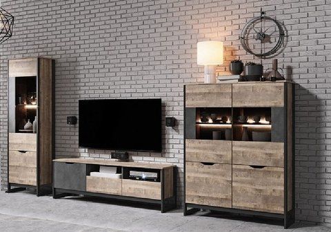 Стінка Perfect Home Арден / Arden Дуб санд гранж/матера фотографія