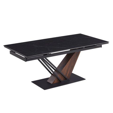Стол раскладной MEBEL ELITE REX 180(240)х90 см Черный/орех фотография