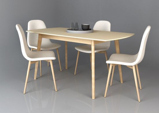 Стол раскладной EXEN II Intarsio 120(160)x80 Крем фотография