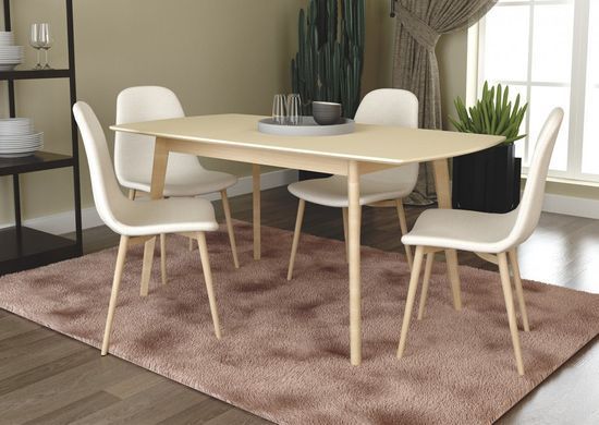 Стол раскладной EXEN II Intarsio 120(160)x80 Крем фотография