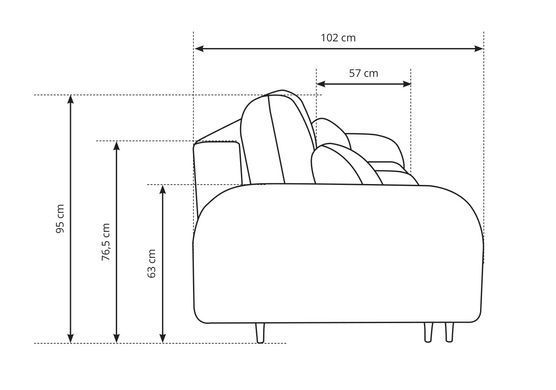 Диван розкладний CLOUD Pik Elma 05 на ніжках Perfect Home Польща фотографія