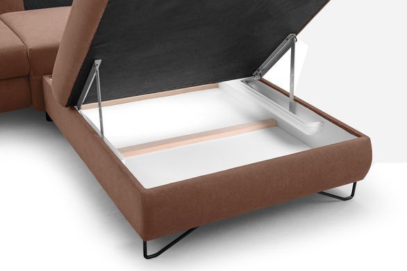 Диван угловой раскладной LOFT III на ножках Perfect Home Польша Синий фотография