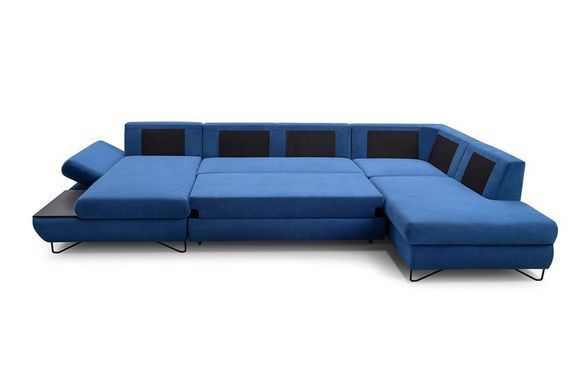 Диван угловой раскладной LOFT III на ножках Perfect Home Польша Синий фотография