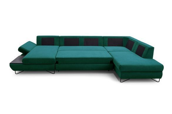 Диван угловой раскладной LOFT III на ножках Perfect Home Польша Синий фотография