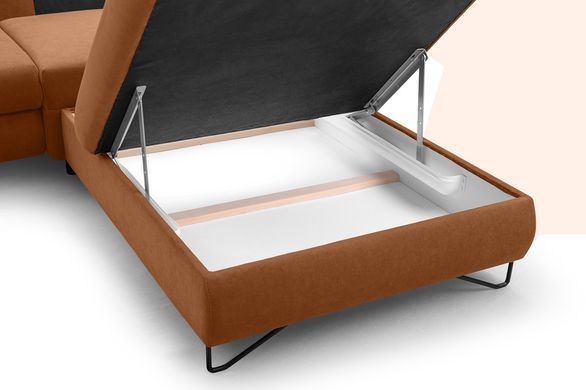 Диван угловой раскладной LOFT III на ножках Perfect Home Польша Синий фотография
