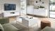 Стіл журнальний Perfect Home Нова / Nova з 2 шухлядами та золотими ніжками L104 Білий