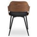 Комплект стол MEBEL ELITE GLOS 135х80 см Дуб Рустик / Черный +4 стула ORBI Черный/орех