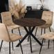 Стол MEBEL ELITE LAUREN 80X80 Орех/черный фотография