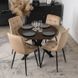 Стол MEBEL ELITE LAUREN 80X80 Орех/черный