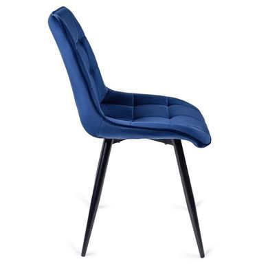 Стілець оксамитовий MEBEL ELITE RIO Velvet, Темно-синій фотографія