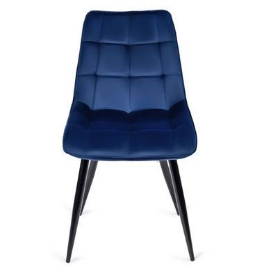 Стілець оксамитовий MEBEL ELITE RIO Velvet, Темно-синій фотографія
