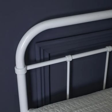 Кровать односпальная металлическая 90x200 см MEBEL ELITE PABLO белый фотография