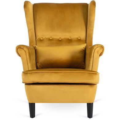 Крісло м'яке оксамитове MEBEL ELITE KLARIS 2 Velvet Гірчичий фотографія