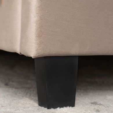 Кровать бархатная MEBEL ELITE QUEEN Velvet 160x200см Беж фотография