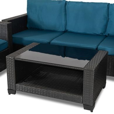 Комплект садових меблів MEBEL ELITE OLYMPIA Сірий/синій