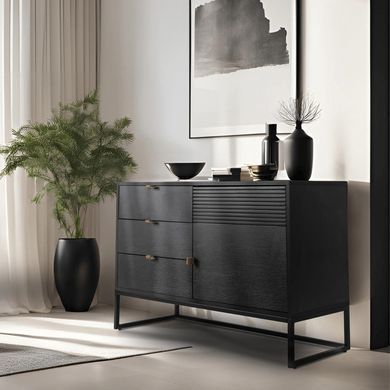 Комод MEBEL ELITE ISEO Чорний фотографія