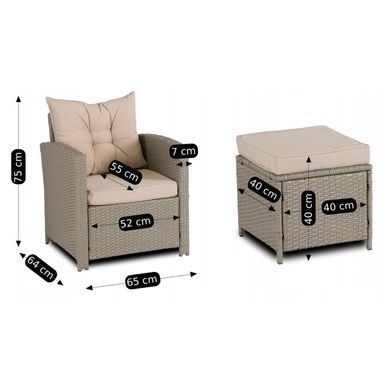 Комплект садовой мебели MEBEL ELITE COLORADO Беж