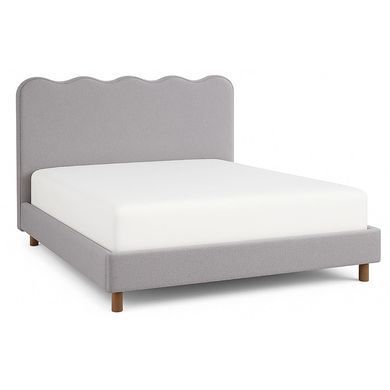 Кровать двуспальная MEBEL ELITE IZMIR 160x200 см Серая фотография